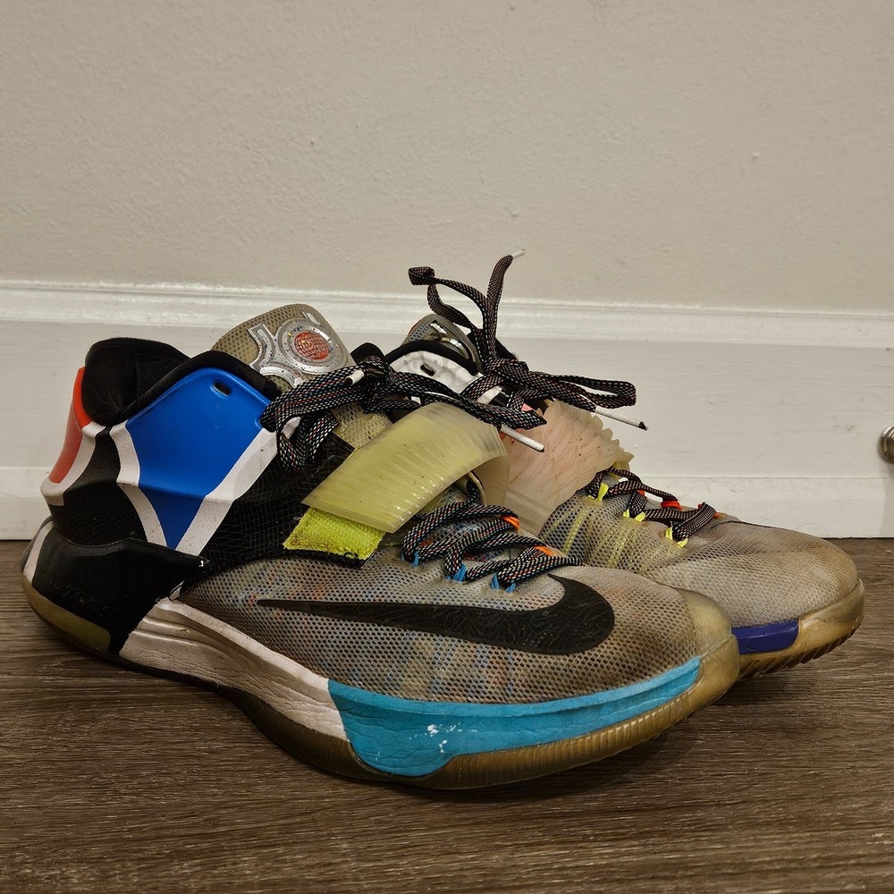 Nike KD 7 What The KD Mens 10.5 Multicolor Basketball Shoes 801778-944 2015